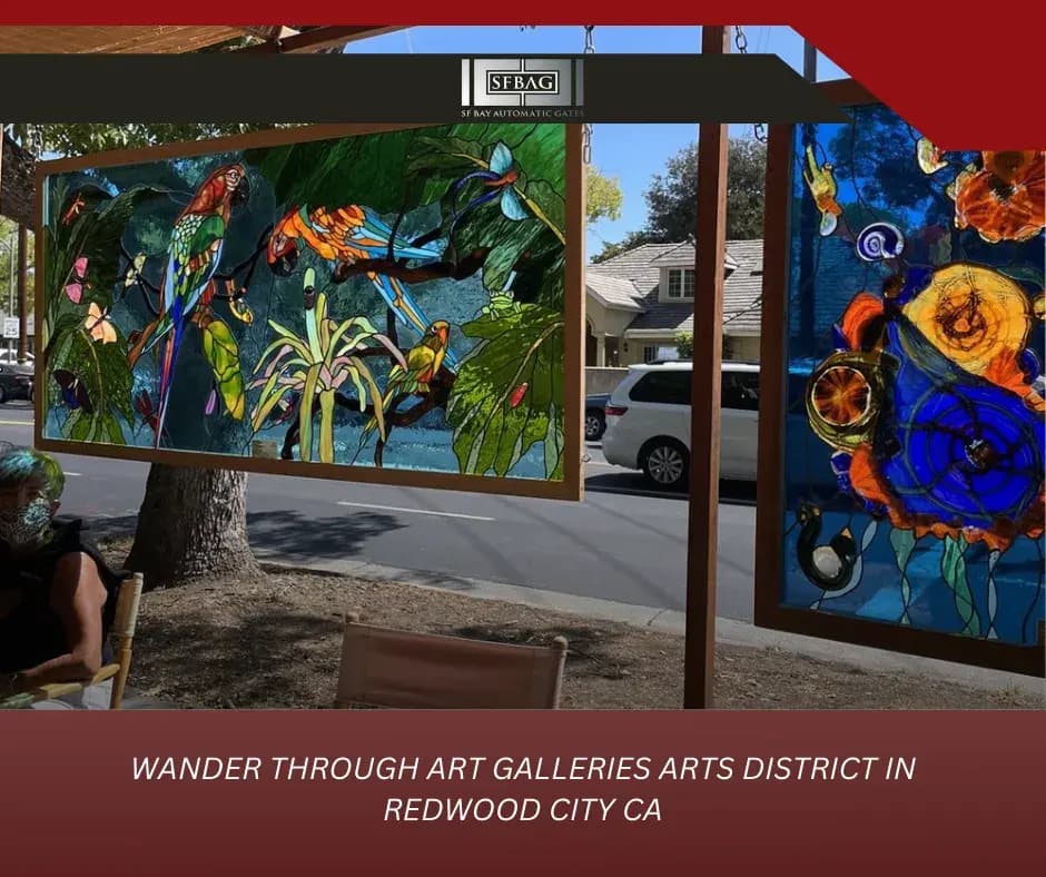 Wander through art galleries Arts District in Redwood City CA